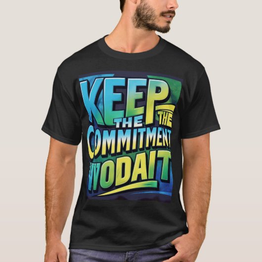 Behalt des Commitment T - Shirt Design (Zazzle) (Vorderseite)