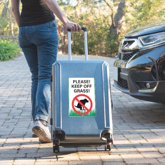 Behalt des Gras kein Kack-Zeichen Aufkleber (Koffer Insitu)