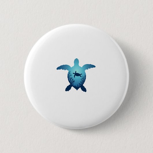 Behalt des Meeres Plastikfrei Rett der Meeresschil Button (Vorderseite)