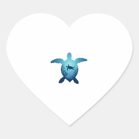 Behalt des Meeres Plastikfrei Rett der Meeresschil Herz-Aufkleber (Vorderseite)