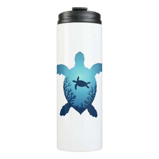 Behalt des Meeres Plastikfrei Rett der Meeresschil Thermosbecher (Vorderseite)