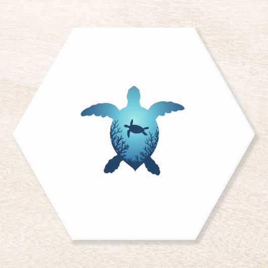 Behalt des Meeres Plastikfrei Rett der Meeresschil Untersetzer (Vorderseite)