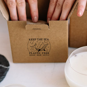 Behalt des Meeres plastisch frei, reduzieren Wiede Gummistempel