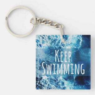 Behalt des Motivierend Schwimmens Schlüsselanhänger