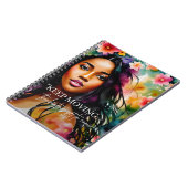 Behalt des Moving Melanin Frauenangebots Notizblock (Linke Seite)