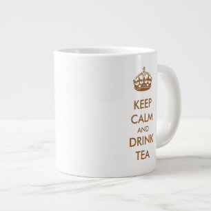 Behalt des Naturheftpapiers "Calm and Drink Tea Br Jumbo-Tasse
