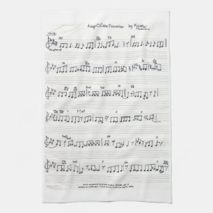 Behalt des Promise Sheet Music Handtuches Küchentuch