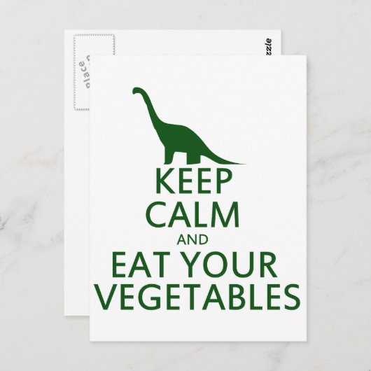 Behalt dich ruhig und esse dein Gemüse Postkarte (Vorne/Hinten)