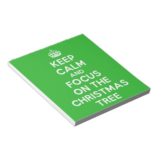Behalt dich ruhig und fokussiere dich auf den Weih Notizblock (angewinkelt)