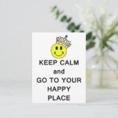 Behalt dich ruhig und geh zu deiner glücklichen Pl Postkarte (Stehend Vorderseite)