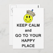 Behalt dich ruhig und geh zu deiner glücklichen Pl Postkarte (Vorne/Hinten)