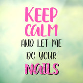 Behalt dich ruhig und Lass mir, deinen Nägel-Glitz Fensteraufkleber (Blatt 3)