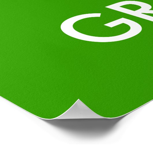 Behalt dich ruhig und mach ein grünes Poster | Anp (Ecke)