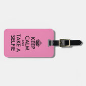 Behalt dich ruhig und nehme einen seltsamen Touris Gepäckanhänger (Vorderseite horizontal)