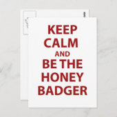 Behalt dich ruhig und sei die Honig-Badger Postkarte (Vorne/Hinten)