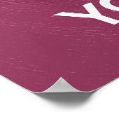 Behalt dich ruhig und stecke deine Nägel, rosa Led Poster (Ecke)