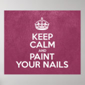 Behalt dich ruhig und stecke deine Nägel, rosa Led Poster (Vorne)