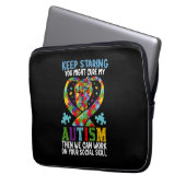 Behalt, dich zu stürzen, könnte mein Autismus-Bewu Laptopschutzhülle (Vorderseite Links)