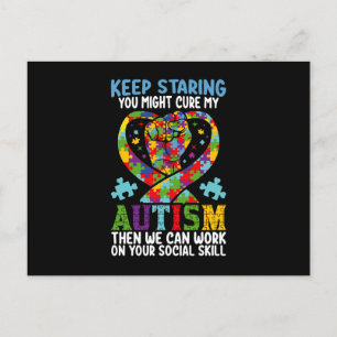 Behalt, dich zu stürzen, könnte mein Autismus-Bewu Postkarte