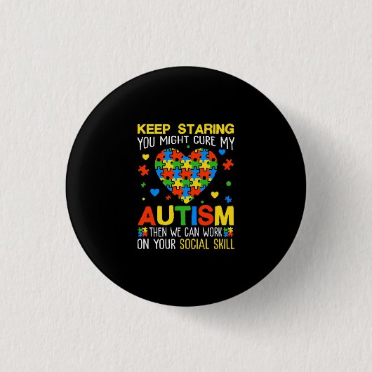 Behalt, dich zu stürzen, könnte mein Autismus-Räts Button (Vorderseite)