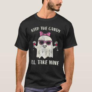 Behalt die Bonbons, die ich Weinfick-Halloween-Gir T-Shirt