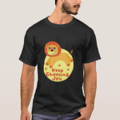 Behalt, die Freude Kawaii Löwe springen gelben Ora T-Shirt (Vorderseite)