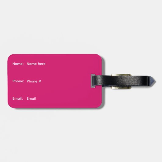 Behalt die Gepäckmarke "Carry On" Gepäckanhänger (Rückseite horizontal)