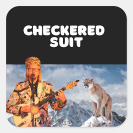 Behalt die Krüge in Schach. Quadratischer Aufkleber