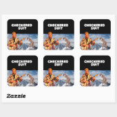 Behalt die Krüge in Schach. Quadratischer Aufkleber (Blatt)