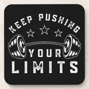 Behalt, die Limits für Ihr Fitnessangebot zu erhöh Getränkeuntersetzer