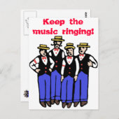 Behalt die Musik klingeln! Postkarte (Vorne/Hinten)