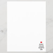 Behalt die ruhigen Soup's On Flyer (Vorne)