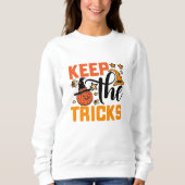 Behalt die Tricks Halloween Sweatshirt (Vorderseite)