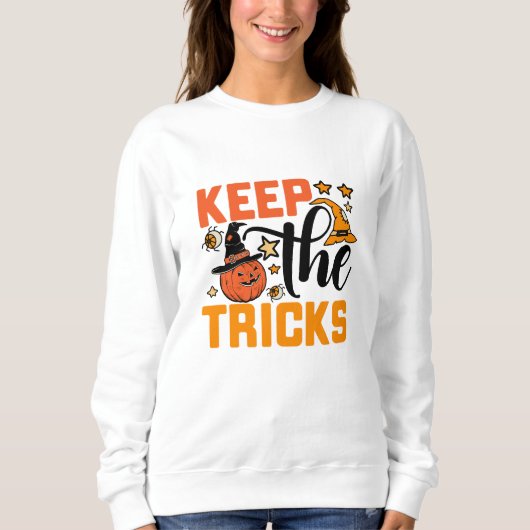 Behalt die Tricks Halloween Sweatshirt (Vorderseite)