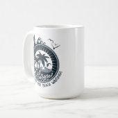 Behalt diesen Strand nicht Wartend | Tropische Pup Kaffeetasse (Vorderseite Links)