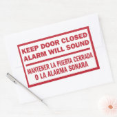 Behalt Door Closed Zeichen Englisch Spanisch Rechteckiger Aufkleber (Umschlag)
