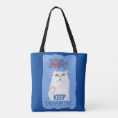 Behalt Dreaming Sweet Cat Illustration Tasche (Rückseite)