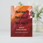 Behalt-Dreaming-Test Einladung (Stehend Vorderseite)