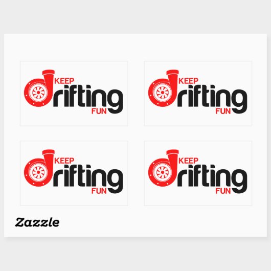 Behalt Drifting Fun Rechteckiger Aufkleber (Blatt)