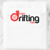 Behalt Drifting Fun Rechteckiger Aufkleber (Tasche)