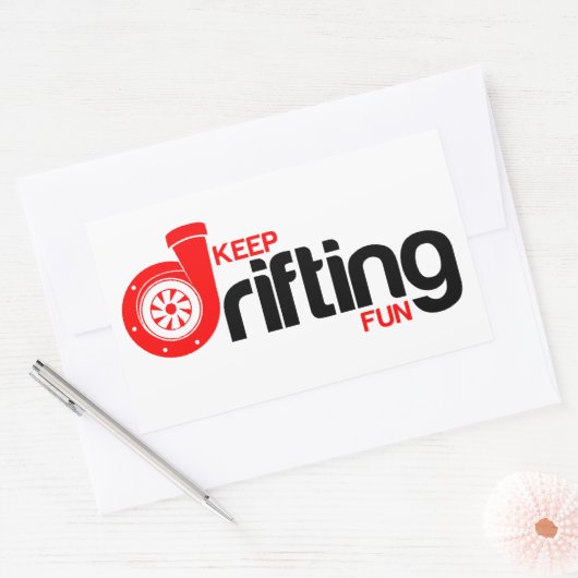 Behalt Drifting Fun Rechteckiger Aufkleber (Umschlag)