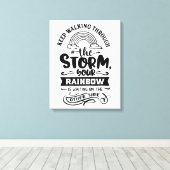 Behalt durch den Sturm zu laufen Leinwanddruck (Insitu (Holzboden))