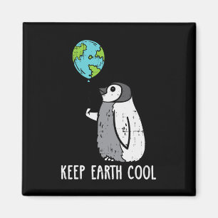 Behalt Earth Cool Pinguin Lloon Earth Day Animal L Magnet