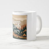 Behalt Earth Cosy Retro Nature Adventure Öko Art Jumbo-Tasse (Vorderseite Rechts)