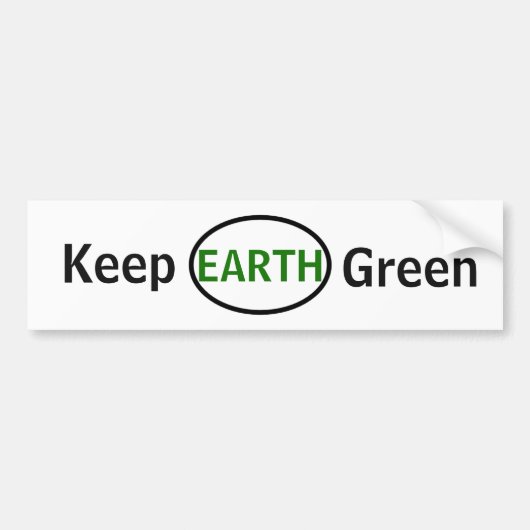 Behalt Earth Green Autoaufkleber (Vorne)