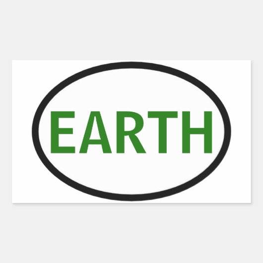 Behalt Earth Green Rechteckiger Aufkleber (Vorderseite)