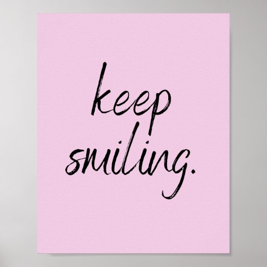 Behalt ein lächelndes Zitat über das glückliche Le Poster (Vorne)