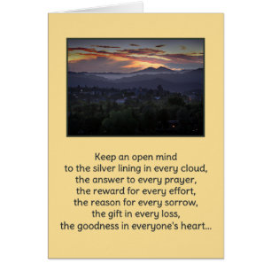 Behalt einen offenen Geist...