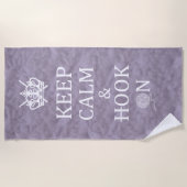 Behalt einen ruhigen Haken an Crochet Crafts Dark Strandtuch (Vorderseite)