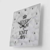 Behalt einen ruhigen Strick in der Dekoration des Quadratische Wanduhr (Winkel)